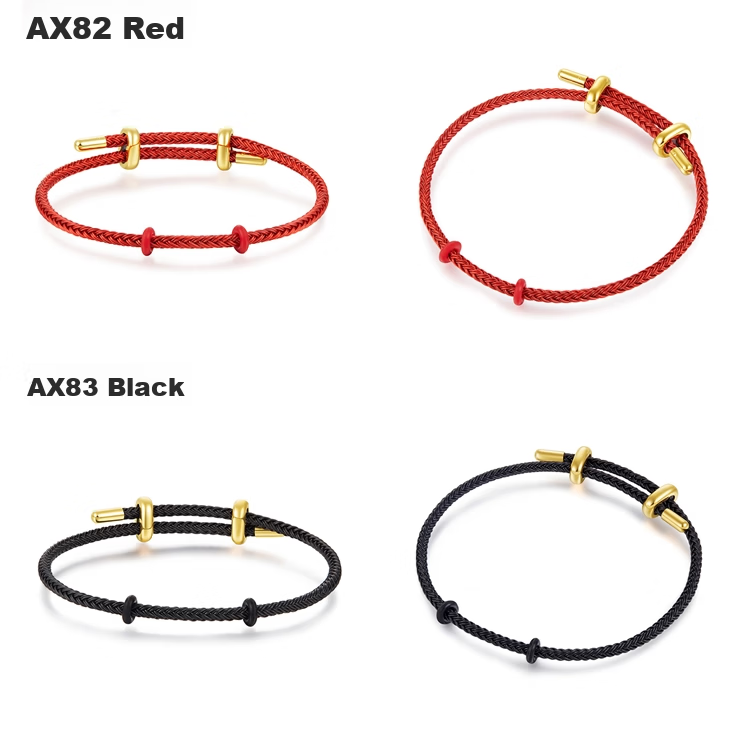 Chow Tai Fook Women's Stainless Steel Buckle Bracelet/Nylon Steel Wire Rope 21.25cm AX82 Birthday Gift 5