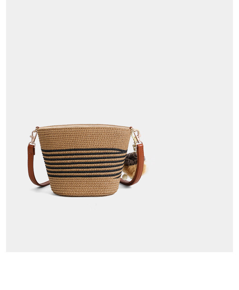 Love Sea Woven Crossbody Bag for Women Straw Bucket Beach Bag Birthday Gift for Girlfriend Wife Premium Feel 20