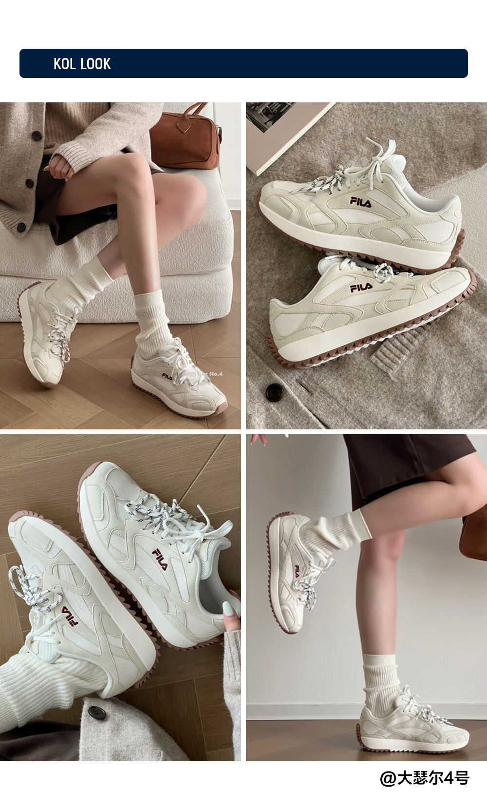 FILA Fila Agan Shoes [Yang Mi Same Style] Women's 2026 Spring Wisteria Shoes VITE Simple Fashion Casual Shoes 14