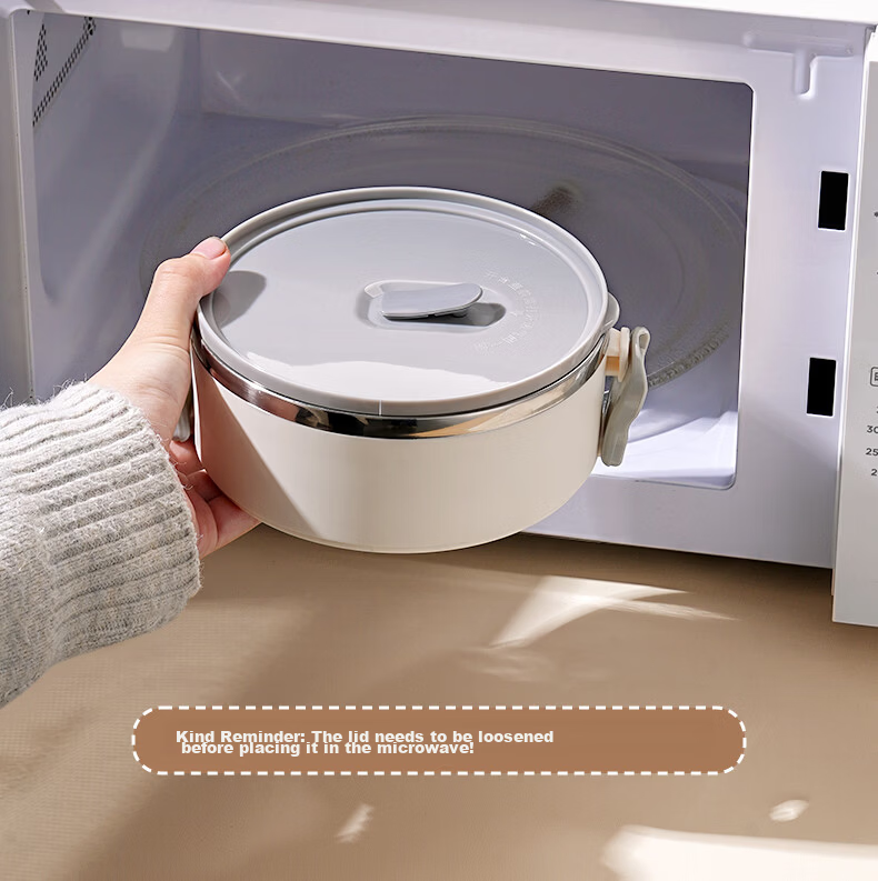 Ymer Multi-Layer Insulated Lunch Box Microwaveable Large Capacity Stainless Steel Four-Layer Bento Box for Office Workers 16