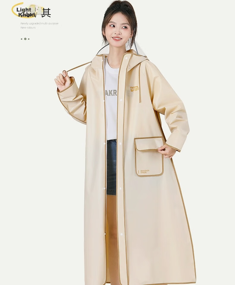 Beimei Electric Scooter Women's Long Full-Body Raincoat Integrated Adult Single-Person Rain Poncho for Heavy Rain 22