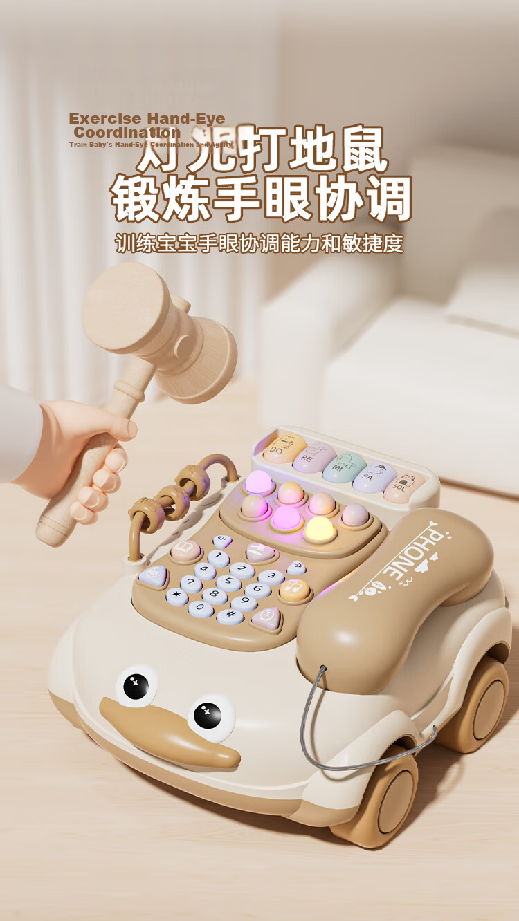 BEN NI Baby Toy Phone 1-3 Years Old Toddler Mobile Simulation Educational Toy for Boys and Girls Early Learning Infant 8