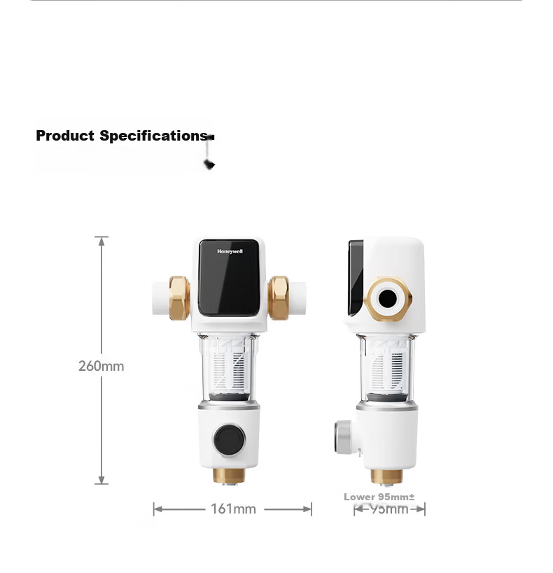Honeywell Fully Automatic Timed Backwash Explosion-Proof Pre-Filter 15T High Flow Under-Sink Water Purifier Kitchen Use Universal Installation D40 20