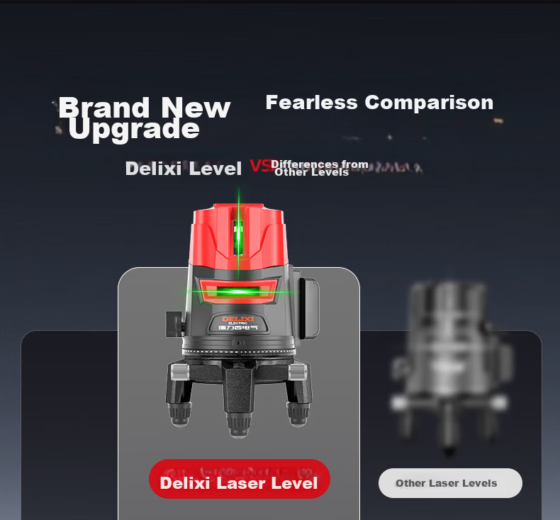 DELIXI ELECTRIC 5-Line Infrared Level High-Precision Strong Light Auto-Leveling Laser Fine Line Daytime Use 1