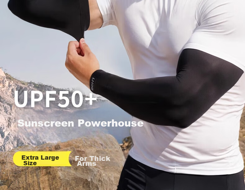 LI-NING Unisex Cooling UV Protection Ice Silk Arm Sleeves for Outdoor Sports, Fishing, and Driving 2