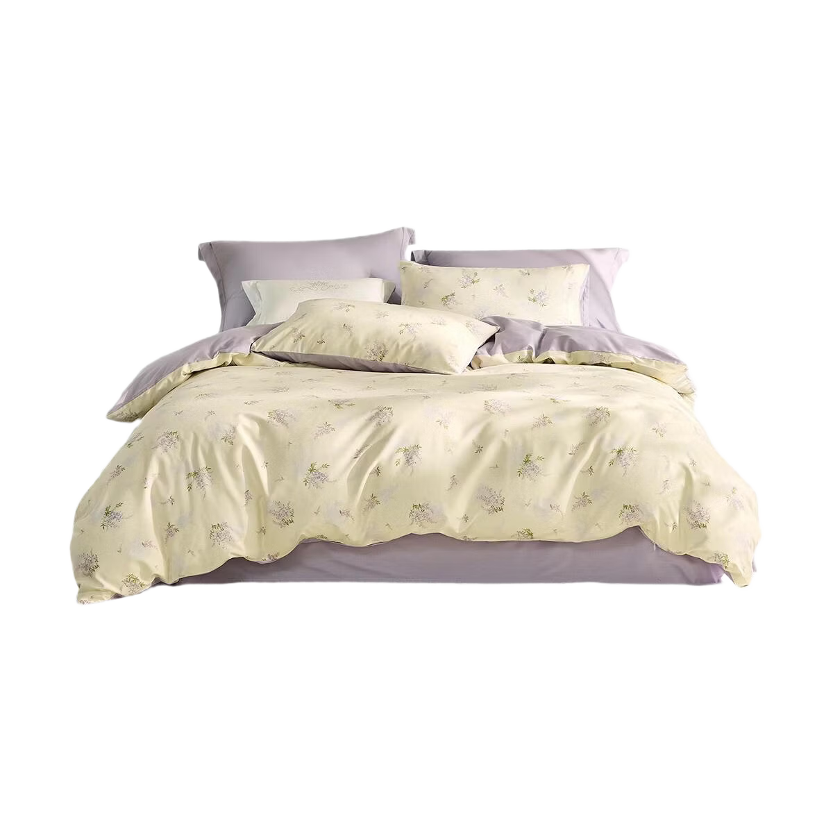 LOVO Lulaiafang Pure Cotton Four-Piece Bedding Set, Cotton Twill Bedsheet And Duvet Cover for Double Bed, 220*240cm