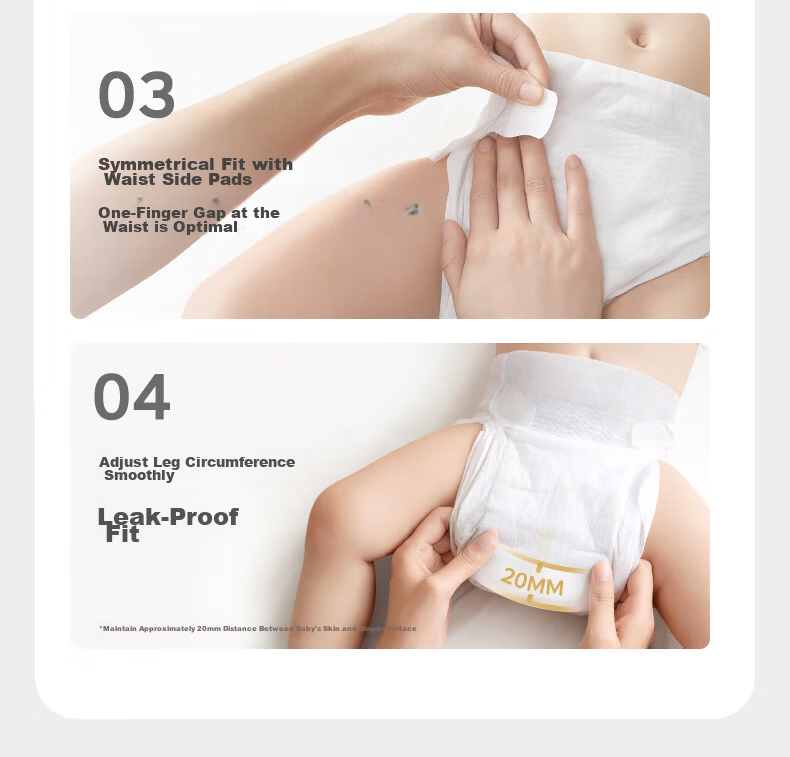Babycare Royal Pro Bare-Feel Pull-Up Diapers XXXL24+1>17kg) Baby Diapers Growth Pants Breathable High Absorbency 25