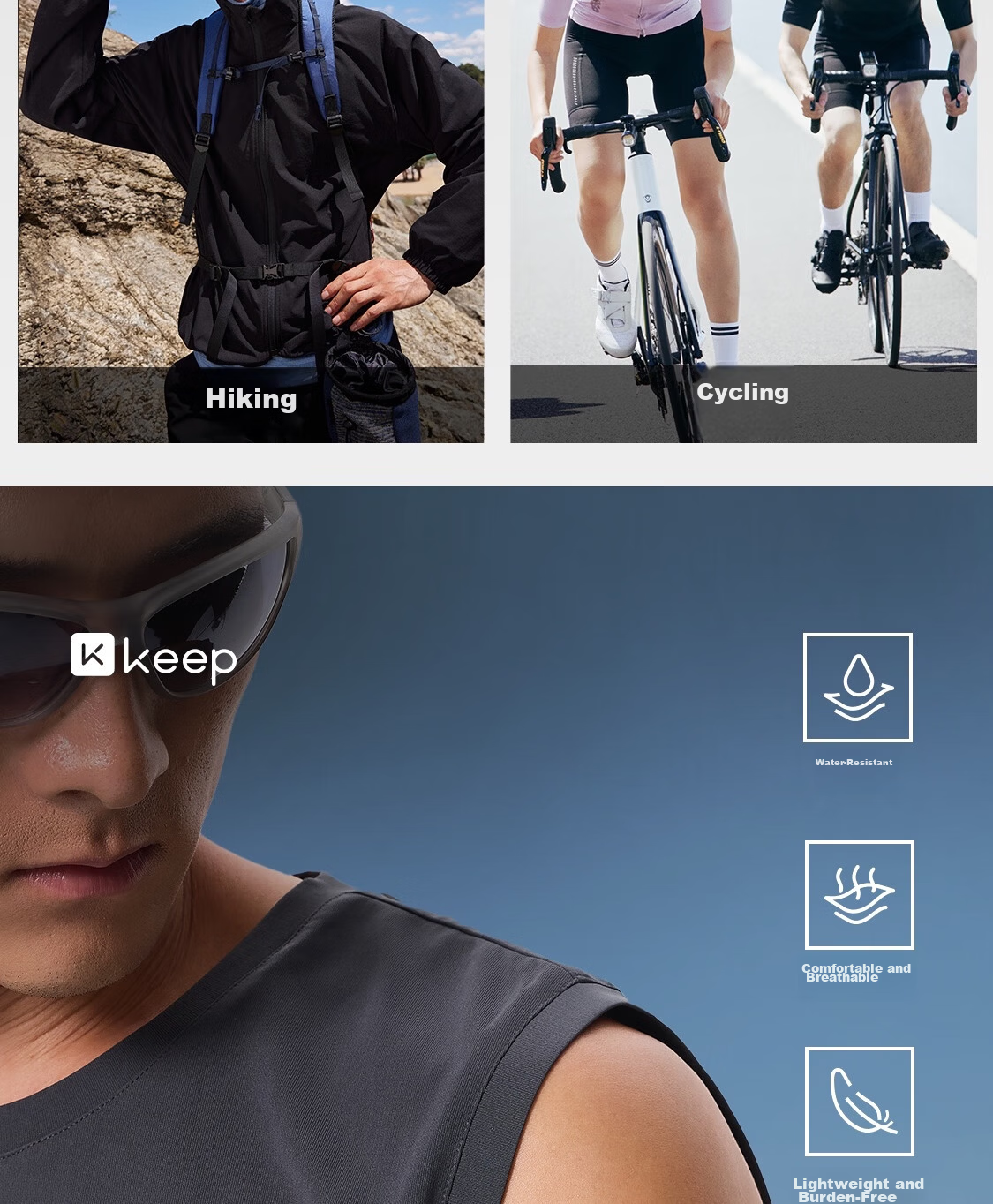 Keep Running Phone Armband [Touchscreen Compatible] Water-Resistant Outdoor Cycling Sports Fitness Gear Carrying Accessory 2