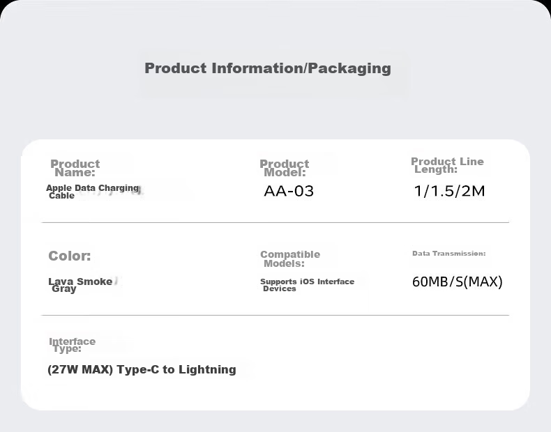 Aomake Compatible Apple Charging Cable, Original Fast Charging IPhone Data Cable, Lightning 11/12/13/14 Pro Max Braided Cord 18