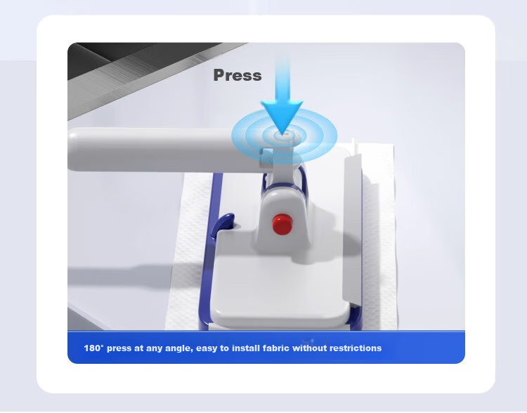 Baojiajie Facial Towel Clip Mop 2025 New Home Hands-Free Lazy Mop Automatic Cloth Clamping Dry and Wet Dual-Use 6