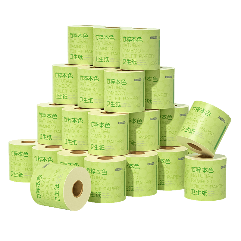 JD Jingzao Bamboo Core 5-Ply Thickened Toilet Paper 200g*27 Rolls