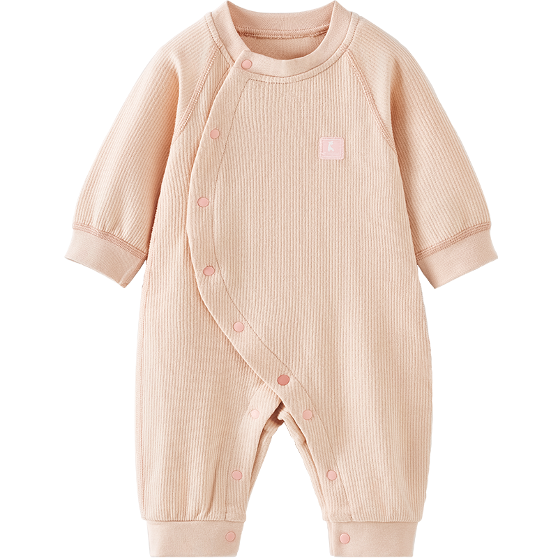 TONGTAI Four Seasons 1-18 Months Baby Clothes Side-Opening Bodysuit TS21J222 Pink 73cm