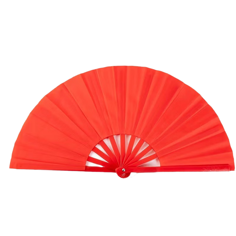 Youjia Liangpin One-Foot Double-Sided Kung Fu Fan Tai Chi Martial Arts Folding Dance Exercise Clapper Fan Chinese Style Red Fan