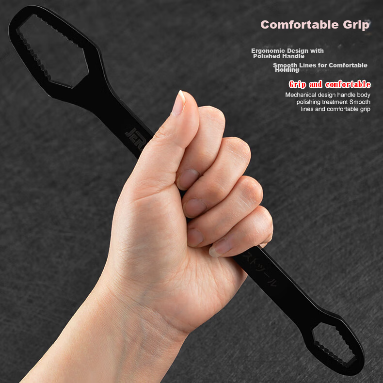 JERXUN Multifunctional Double-Ended Wrench Multi-Purpose Eyeglass Torx Industrial Self-Locking Narrow Open-End Wrench Tool Set 8