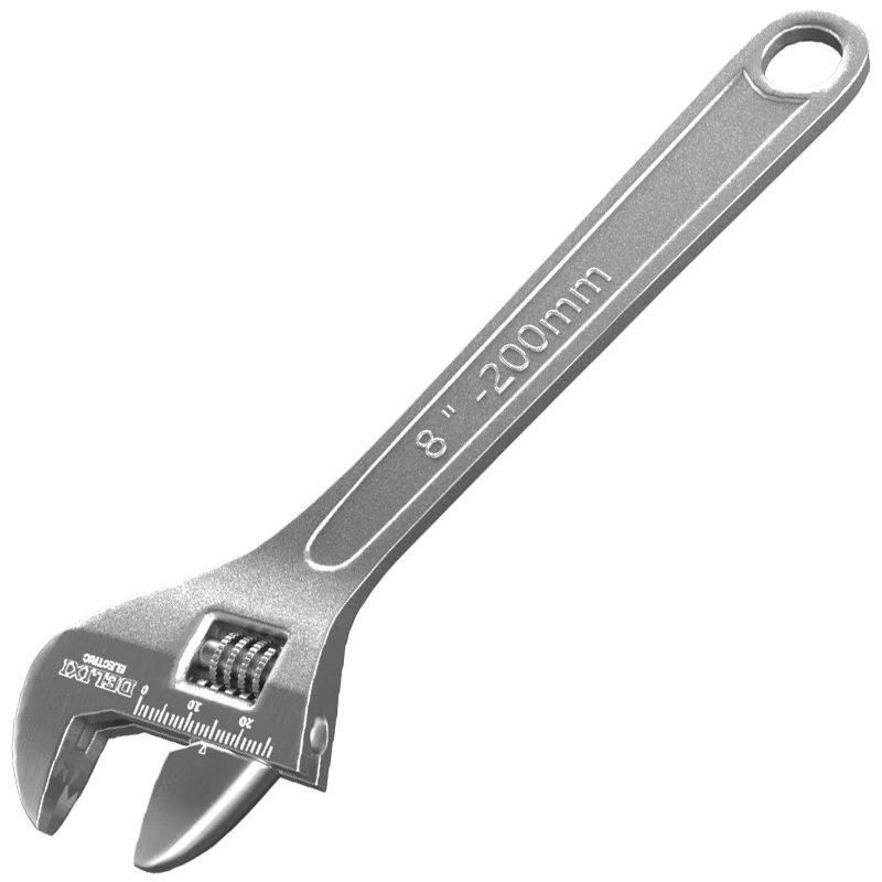 Delixi Electric Adjustable Wrench Multifunctional Large Opening Household Tool 8 Inch