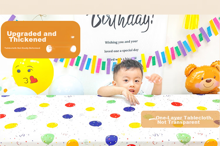 Onizi Birthday Scene Setup Girl Birthday Props Atmosphere Boy Party Decoration Happy Ins Style Colorful Tablecloth 3