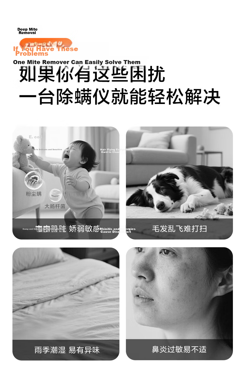 Haier Price Protection 618 White Chocolate Pro Mite Removal Device High-Temperature Sterilization Bed Vacuum Cleaner Strong Suction Dual Cup Fragrance Mite Removal HSM-Y301 8