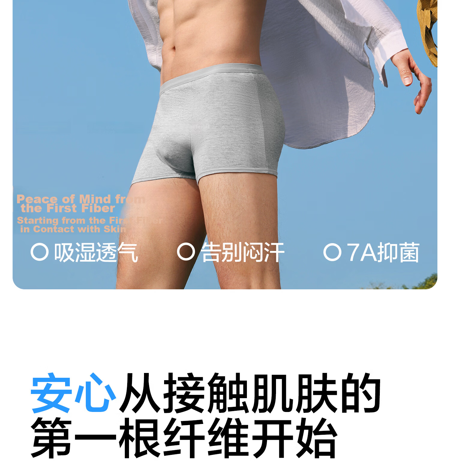 BADIGAO Disposable Men's Boxer Briefs Travel Pure Cotton Sterile Wash-Free Large Size 4XL Shorts 5