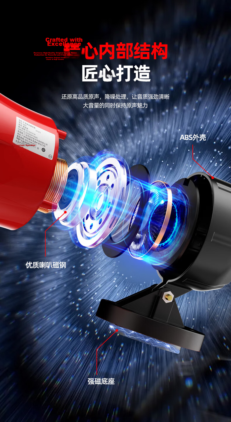 Aiguozhe A80 Pro Car Megaphone, Loudspeaker Amplifier, Recording Promoter, Street Vending, Shouting Public Address System, Rechargeable, Looping Playback, Bluetooth, Pin-Shaped Interface Versio 5