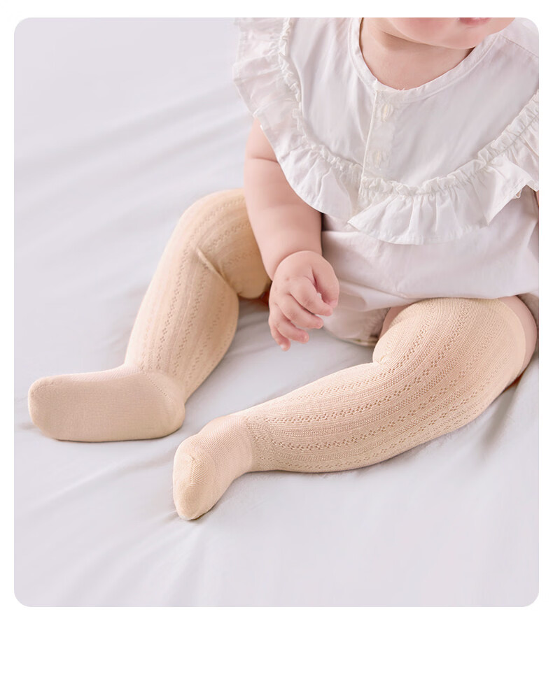Niduoxiong Baby Socks, Summer Thin Mesh Socks, Over-Knee Socks, Newborn Anti-Mosquito Socks 17