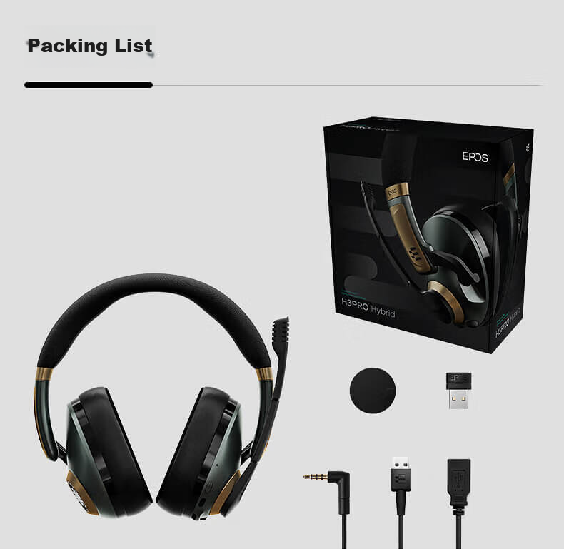 EPOS Sennheiser GSP370 Wireless Gaming Headset Over-Ear CS:GO PUBG Headphones 100H Battery Life 2.4G Low Latency 13