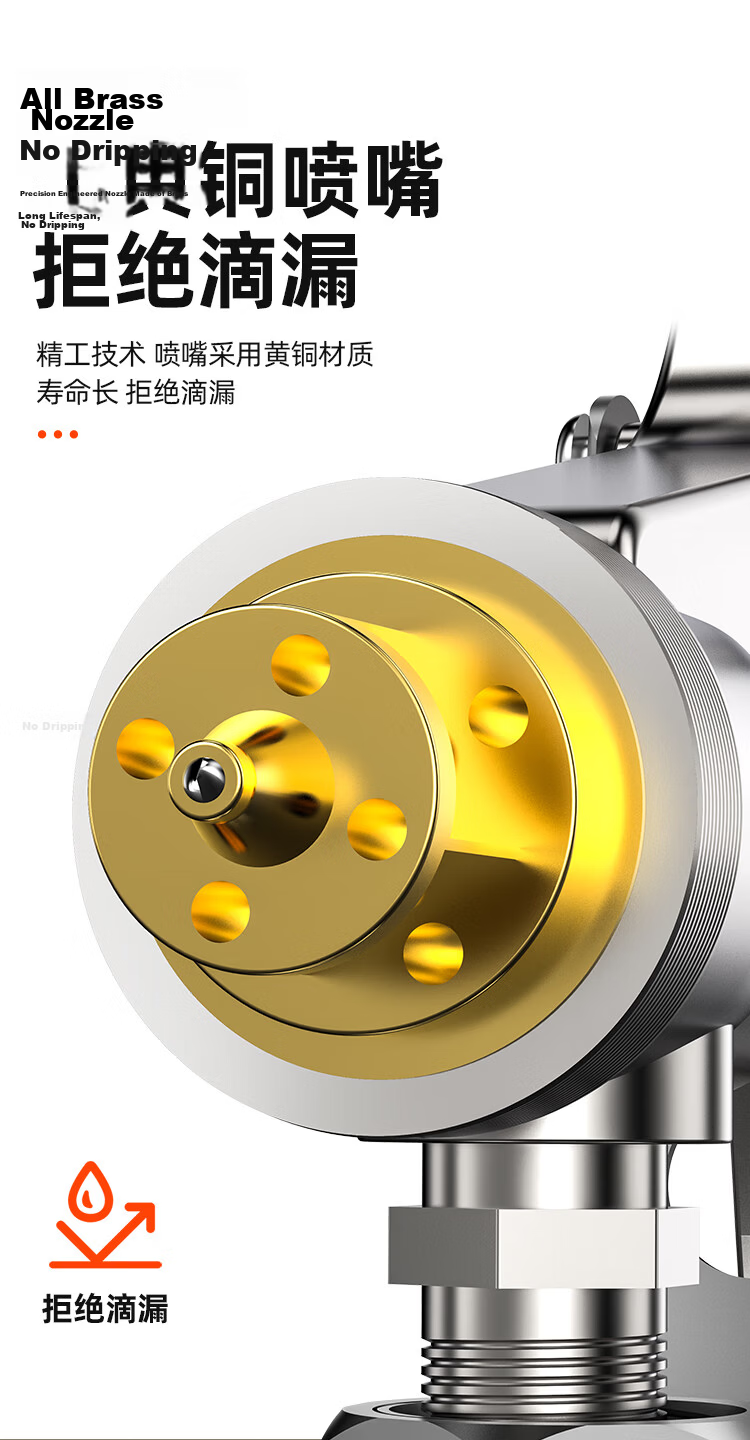 Shengda Pneumatic Paint Spray Gun Automotive Coating High Atomization Spray Gun with 1.5mm Nozzle F-75S 3