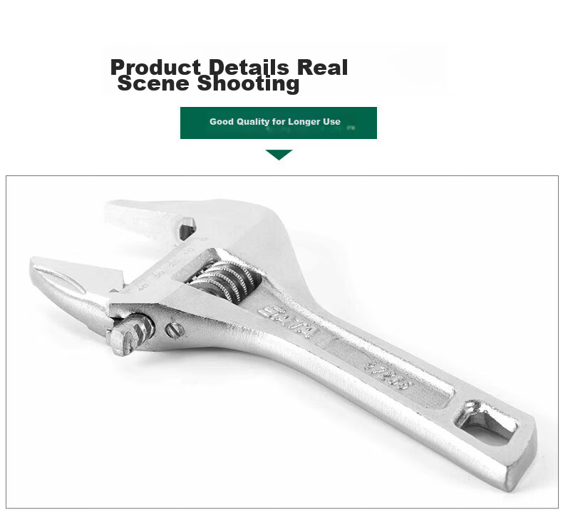 SATA Adjustable Wrench Tool Open-End Wrench Small Adjustable Wrench 6 Inch 47232 4