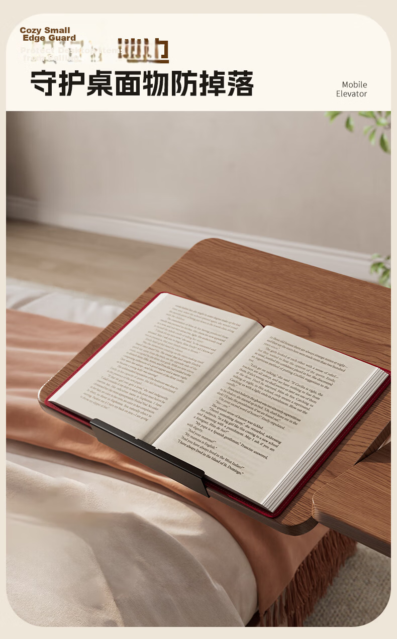 Quanpinwu Adjustable Bedside Table Computer Desk Mobile Foldable Study Writing Desk for Home Bedroom Living Room Sofa 13