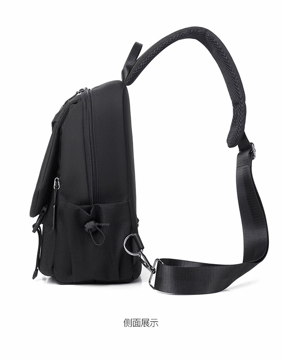 361° Men's Large Capacity Chest Bag Crossbody Sports Commuter Casual Cycling Shoulder Bag Black 15
