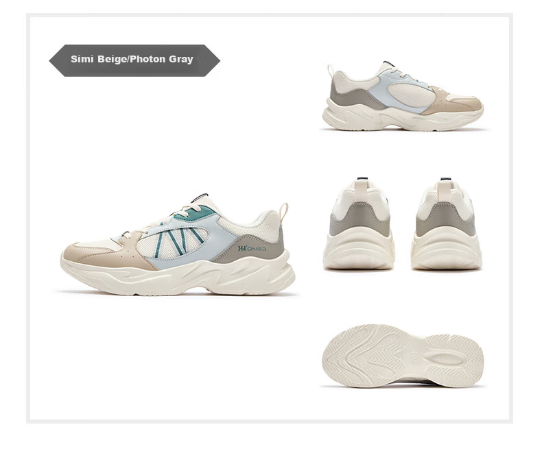 361° Men's Sports Shoes Autumn Comfortable Lightweight Breathable Casual Retro Dad Shoes 672636702-2 36