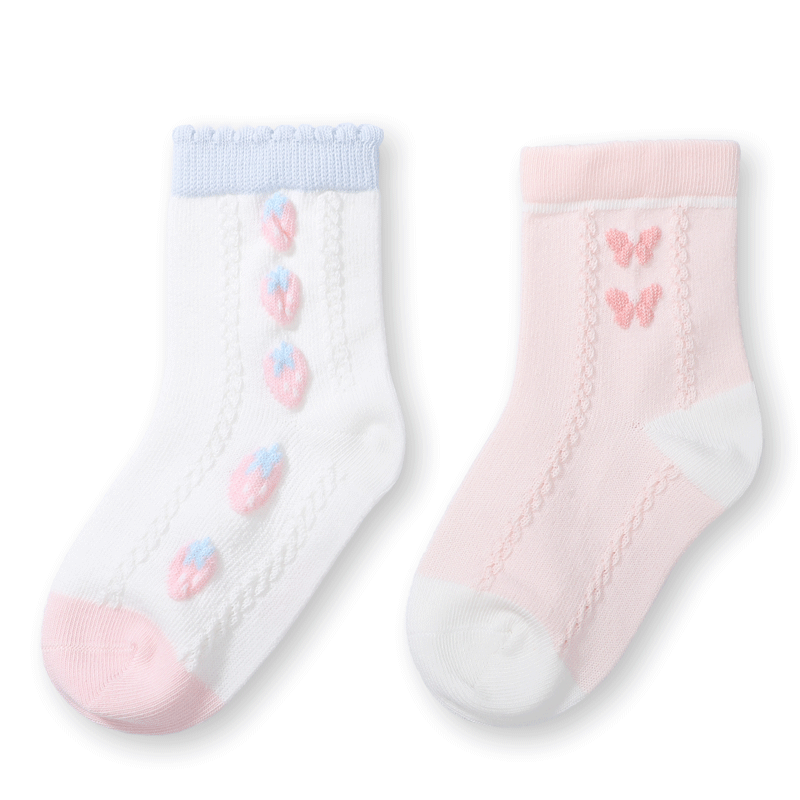 DR.KONG Colorful Socks (2 Pairs) Autumn A00A3051 White/Pink Size 23-26