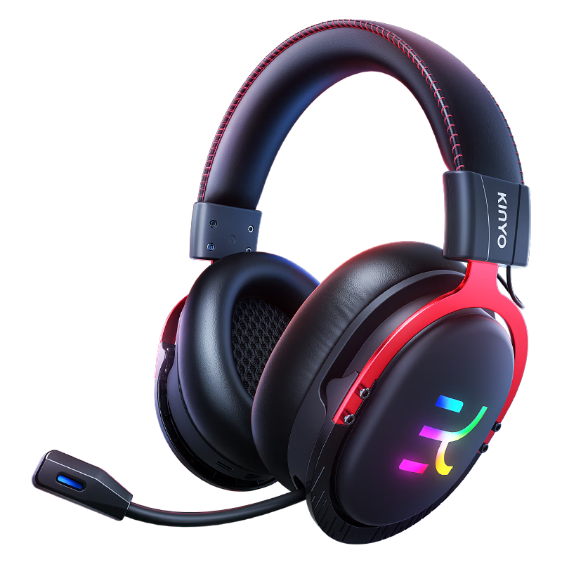 Jinyun [Tournament Exclusive | Delta Champion Recommended] Wireless Over-Ear Gaming Headset 2.4G Four-Mode FPS Positional Audio for PC PUBG CSGO