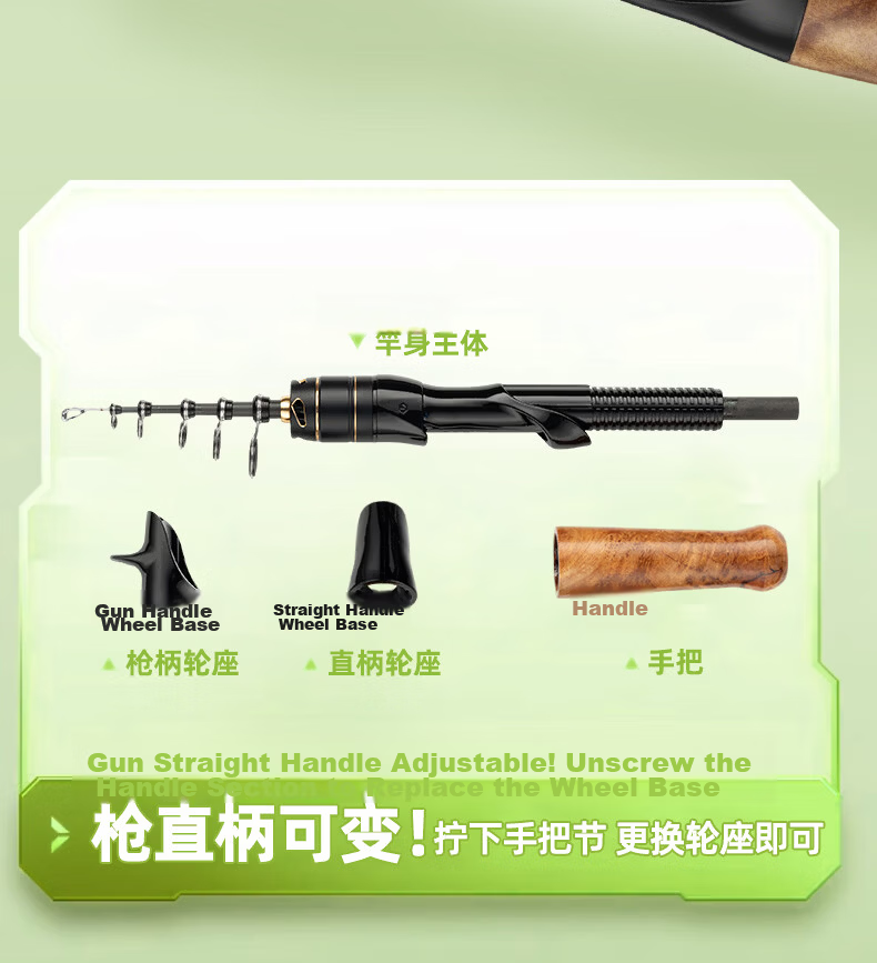 Jihu 1.8m UL Adjustable Micro Worm King II Telescopic Lure Rod Spinning Reel Combo Short Section Portable Lure Fishing Rod 16