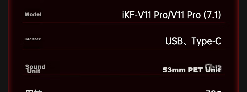 IKF V11 Pro 7.1 Quad-Mode Wireless Gaming Headset Over-Ear 7.1 Surround Sound Bluetooth Wired Esports Delta FPS Valorant Positioning Cranberry Red 96
