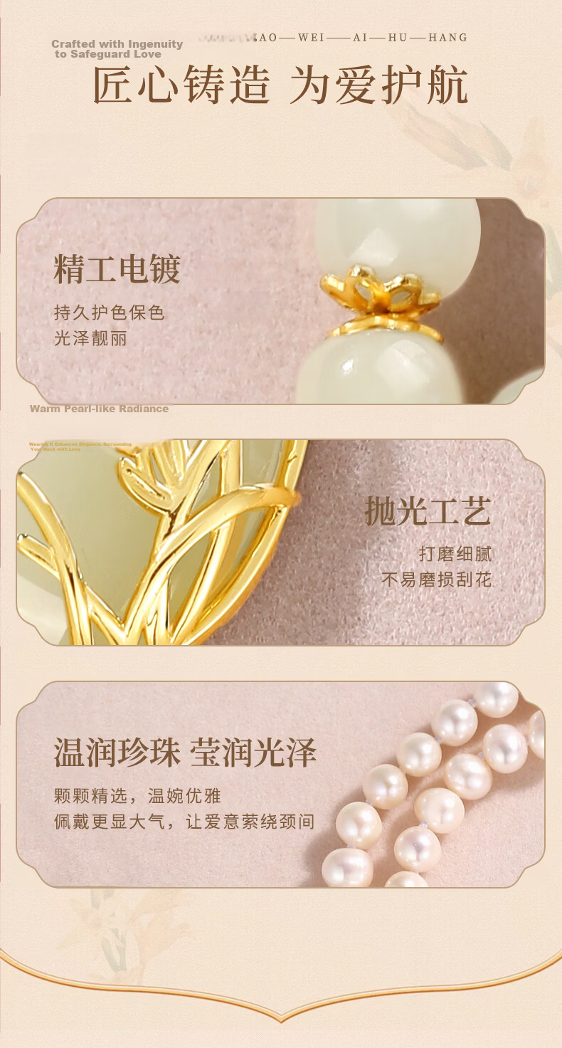 Qike Pearl Necklace for Women Collarbone Full Pearl Chain Light Luxury Niche Genuine Natural Freshwater Practical Birthday Gift for Mom Mother 7