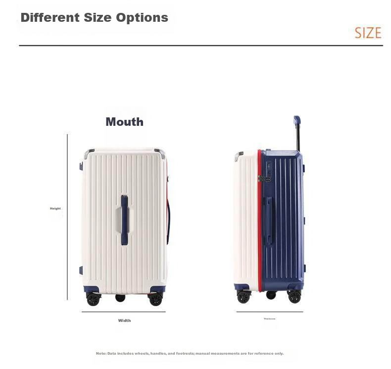 SGG Large Capacity Girls' Luggage Cute Travel Suitcase Thickened Spinner Wheels White 30 Inch 14