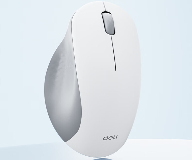 Deli Wireless Bluetooth Dual-Mode Mouse JD Self-Operated Silent Ergonomic Portable Office Mouse Laptop Desktop Universal 4000DPI White LN20-B 2