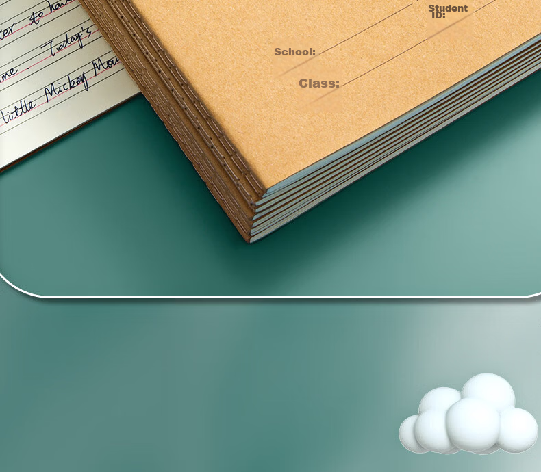 M&G 16K Error Correction Notebook Kraft Paper English Correction Student Draft Chinese Math Error Sorting Correction Set 10pcs F16360AB 20