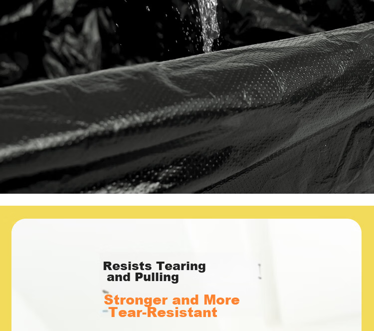 Bendi Black Vest Garbage Bags 60x80cm 50pcs Double-Sided 3.2 Mil Thickened Degradable Trash Bags for Property Cleaning 12