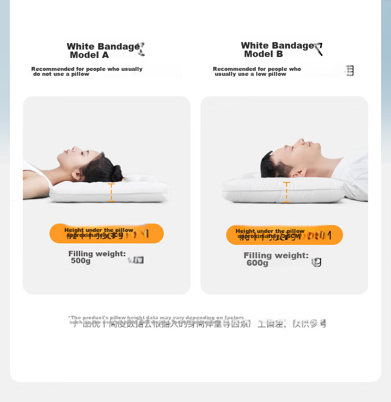 Lafufeier Ultra-Thin Low Pillow Single Person Class A Antibacterial Soft Pillow Core for Men And Women Home Use Cervical Spine Hard Pillow One Pair Buy Two 9