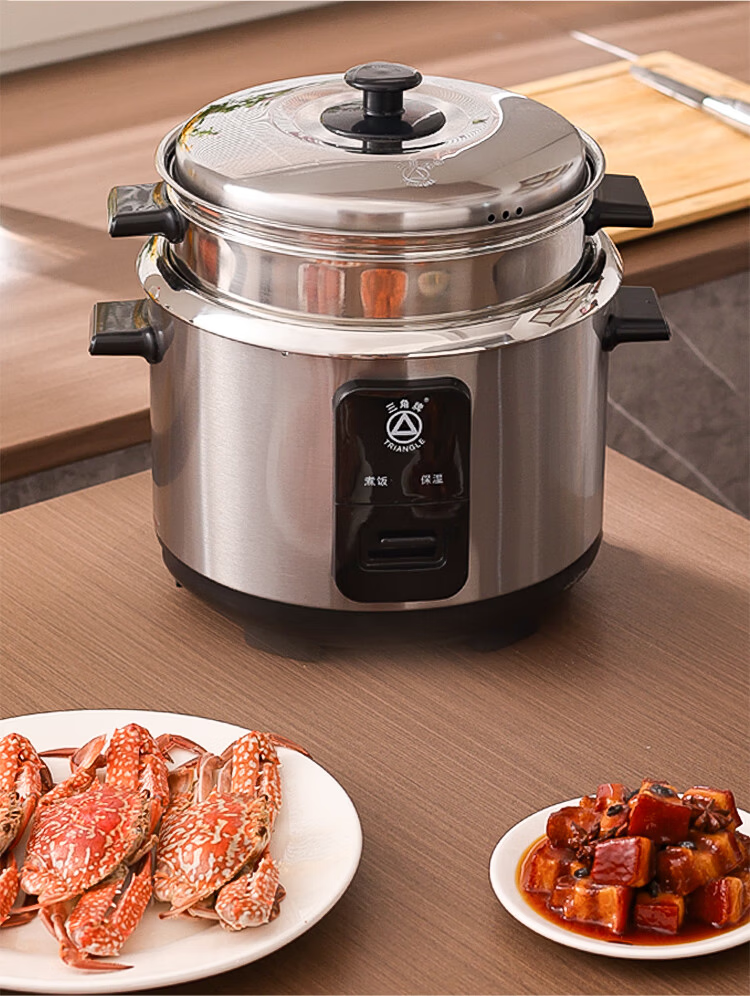 Triangle Rice Cooker Vintage 6L Large Capacity 5-8 Person Cooker 316 Stainless Steel Inner Pot with Steamer TG-Z60X17ZK 13