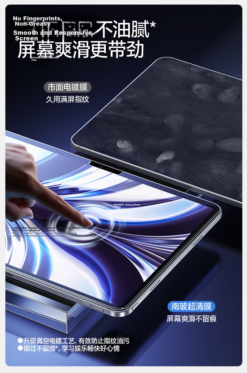 Shanmo Tempered Glass Screen Protector for IPad Pro, 13-Inch 25/24 Model, Full Coverage Anti-Drop Anti-Fingerprint HD Protective Film for New Apple M5 Chip Tablet 8