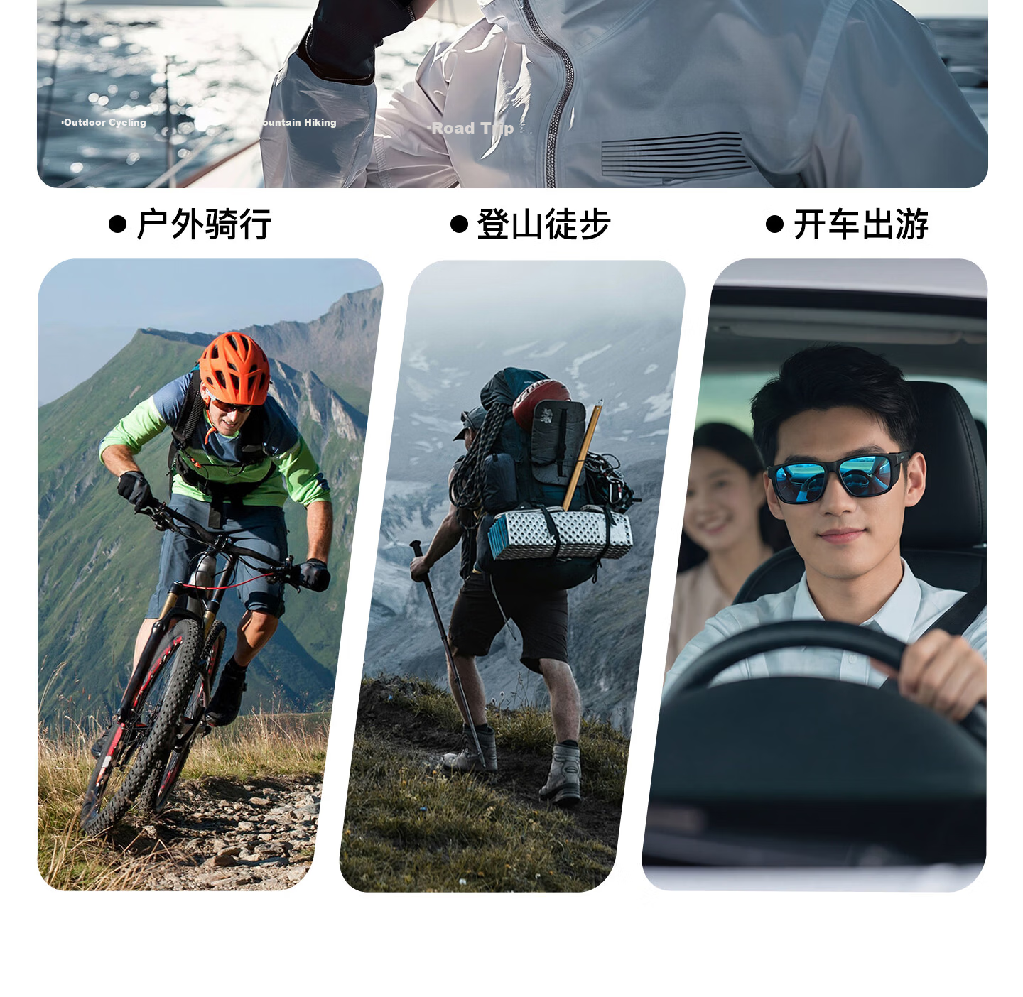CAPONI German Imported Polarized Fishing Sunglasses HD Float Viewing Men's Cycling Sports UV Protection Sunglasses 17