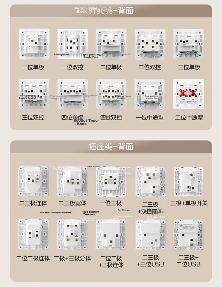 BULL Switch Socket, G12 Skin-Feel Matte Cream Style, Three-Hole 16A Air Conditioner Socket, G12Z104S Milk Velvet Brow 22