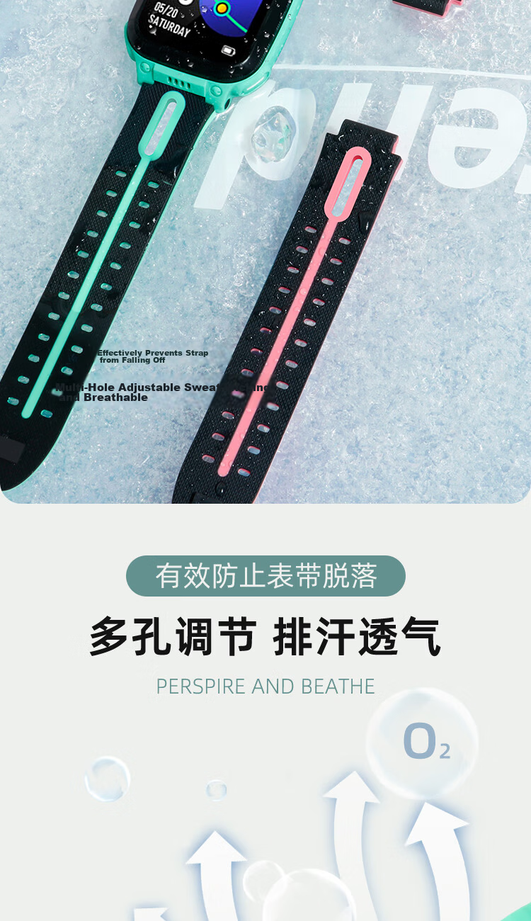 Iboann Silicone Watch Strap for Xiaotiancai D2 Q1A D3 N5 W1923AC Z10 Z9 Z8 Z7S Z6Apro Peak Y03 U5 Kids Student Phone Watch Accessories 3
