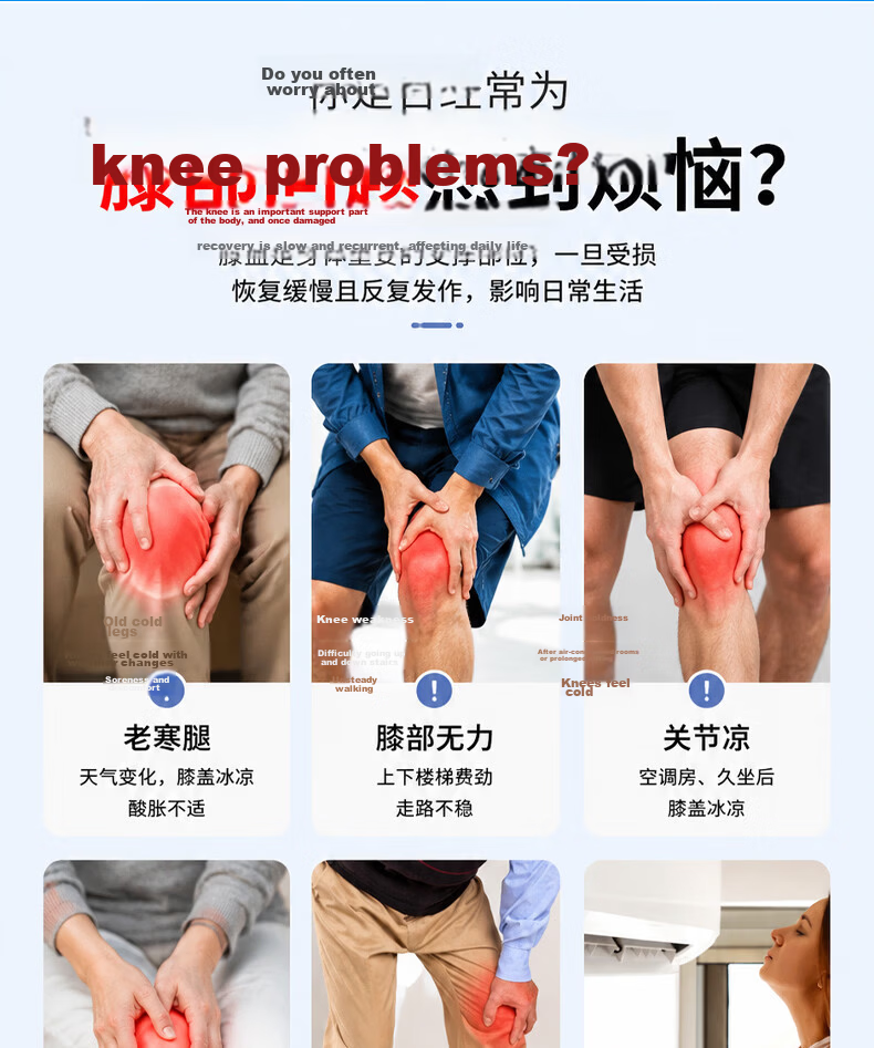Langsha Pure Cotton Warm Knee Pads for Cold Legs, Men and Women, Meniscus Injury Protection, Autumn and Winter Cold-Resistant Knee Sleeves 2