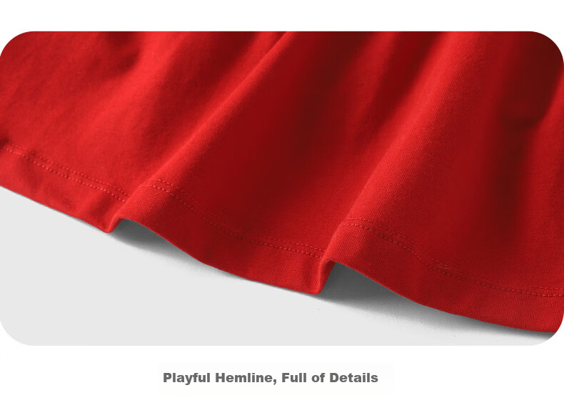 Youqi Baby Dress Red Summer Thin Festive Dress for Girls Full Moon Hundred Days First Birthday Gown 12