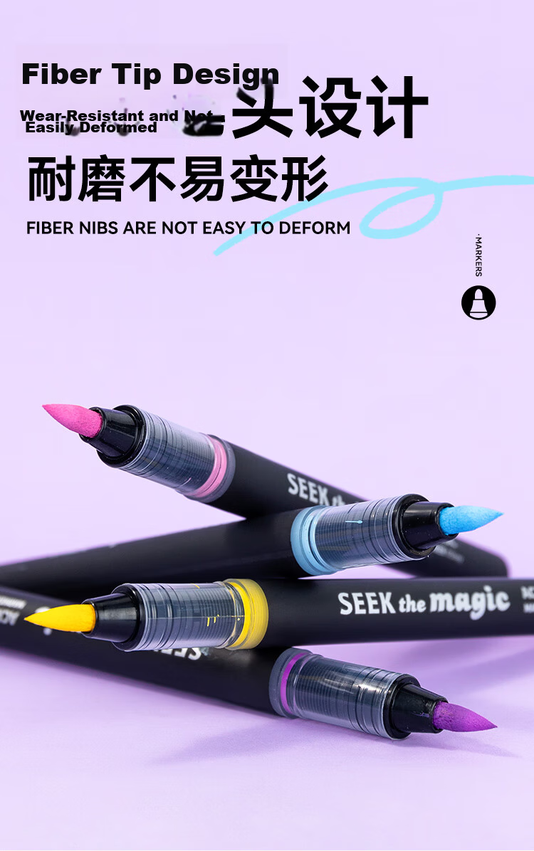 Disney 36-Color Liquid Acrylic Marker Soft Tip Controlled Ink Colorful Art Markers for Elementary Students High Coverage Opaque Watercolor Pens Birthday Gift A60190F1 - Art Education 4