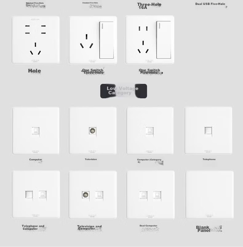 DELIXI CD815 Series Four-Gang Four-Way Double Control Switch Panel QSE864K2 28