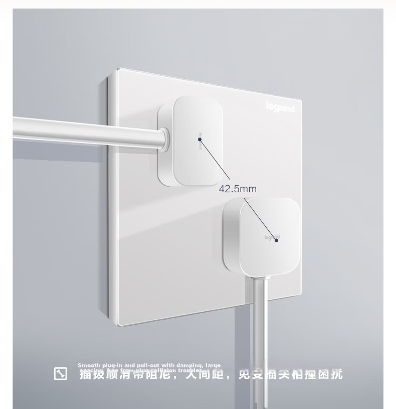 LEGRAND Switch Socket Panel, Shidian Milan Gold Frameless Large Panel, 86 Type, Three-Gang Double-Control Switch Panel 11